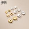 S925 prata lisa banhado a ouro 4-7mm espaçador gaxeta DIY frisado solta frisado material jóias acessórios atacado S0545