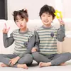 Conjunto de Roupa Íntima Térmica de Outono para Meninos, Pijama Térmico de Algodão para Meninas, Conjunto de Suéter Térmico de Algodão Camada Base para Crianças Maiores e Meninos Pequenos