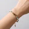 Pulsera de Piedra Natural Vintage con Cuentas Acero de Titanio Apilable Ojo de Tigre Turquesa Imitación Joyería de Mano de Nicho Accesorios Transfronterizos Venta al por Mayor
