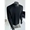 Sudadera retro americana de peso pesado con manga larga para hombre, marca de moda otoño/invierno con diseño de patchwork, top tipo camiseta de color liso de nicho