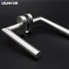 Manija de puerta con cerradura de acero inoxidable 304 personalizada, cerradura para puerta batiente de marco estrecho, cerradura dividida para puerta interior de perfil y puerta de madera