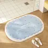 Alfombra de suelo de imitación cachemir de dibujos animados, alfombrilla de baño, alfombrilla antideslizante, alfombrilla para pies absorbente de agua, alfombrilla de entrada, felpudo resistente a la suciedad y fácil de limpiar