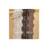Borda de Renda Bordada Seda Leite Código de Barras Padrão Biscoito Roupas Femininas e Infantis Acabamento para Saias Acessórios de Vestuário Renda de Rede Fabricante