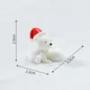 Figuritas de resina navideñas, adornos decorativos, muñecas, pequeños regalos para estudiantes, manualidades: Papá Noel y muñeco de nieve gorditos y delgados