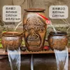 Fuente de Agua Tradicional de Cascada con Agua Circulante, Acuario Ecológico, Maceta de Cerámica para Paisajismo, Paisaje de Jardín, Estanque de Peces