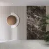 Lujo ligero rejilla imitación dormitorio mesita de noche atmosférico papel tapiz sala de estar sofá mármol imitación tela de pared pared de fondo de TV papel tapiz