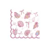 Juego de Vajilla para Fiesta de Cumpleaños Lazo Rosa Transfronterizo Servilletas de Papel con Conchas Marinas Manteles Suministros de Decoración