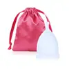 Copa Menstrual de Silicona Copa Menstrual en Lugar de Compresas Empaque de Bolsa de Tela Caja de Regalo para Copa Menstrual de Silicona