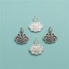 Colgante de nube de la suerte de plata esterlina S925, accesorio para pulsera de cuerda de cuentas, collar, colgante, material de joyería