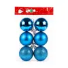 Nuevos Adornos de Navidad Bolas de Plástico Brillante Galvanizadas Colgantes para Árbol de Navidad 6 pzas en Bolsa OPP Bolas de Navidad al por Mayor