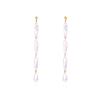 Aretes simples largos de perlas artificiales de forma barroca europea y americana, aretes de borla con temperamento retro, aretes transfronterizos al por mayor
