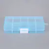 10 15 compartimentos caja de almacenamiento de aretes de múltiples rejillas caja de plástico transparente joyero caja de almacenamiento de cuentas