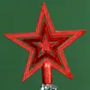 Decorações de Árvore de Natal de Natal glitter vermelho dourado prateado estrela de cinco pontas tridimensional acessórios para pendurar na árvore de Natal