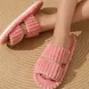 Pantuflas de Pana para Dormitorio, Cómodos Zapatos Caseros Abiertos para Interior, Pantuflas de Suela Suave, Pantuflas de Pareja, Ins