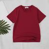 Comercio Exterior Camisetas de Algodón Básicas de Color Sólido de Manga Corta para Niños y Niñas, Versátiles, Color Caramelo, Verano Nuevo, para Bebés, T2026