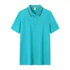 Camisas Polo Personalizadas de Seda de Amora, Uniformes de Trabalho com Impressão de Logo, Golas Coloridas em Blocos, Camisas Publicitárias de Manga Curta, Vestuário Corporativo