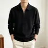 Suéter de Punto con Cuello para Hombre de Alta Calidad Otoño Invierno Cálido Cómodo Casual Versátil Manga Larga Capa Base Ropa Exterior Dropshipping