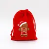 Fornecimento Direto Transfronteiriço Grande Saco Vermelho de Veludo de Natal Saco para Embalagem de Presente de Joias Saco de Presente para Doces de Maçã do Papai Noel