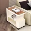 Mesa Auxiliar para Sofá, Carrito Móvil para Sala de Estar, Sofá Moderno de Hierro Forjado para el Hogar, Mesa de Café Sencilla, Estante de Almacenamiento, Mesa de Noche