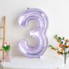 Globo de Película de Aluminio Digital Color Gelatina de Cristal Morado de 32 pulgadas Decoración de Cumpleaños para Niños y Adultos Montaje de Escena para el Primer Año