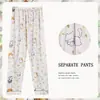 "Serie Floral" Pantalones para Caminar para Mujer Verano Delgados de Pierna Recta Primavera y Otoño Ropa Exterior Sueltos para el Hogar Aire Acondicionado Pantalones Largos
