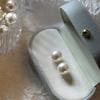 Fiebre coreana con pendientes retro de perlas con luz fuerte y coloridos de plata 925 estilo portador de temperamento Pendientes de celebridad de internet pendientes