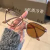 Estilo Igual de Celebridade da Internet Xiaohongshu Olho de Gato Armação de Metal Transfronteiriça Óculos para Miopia Podem Ser Equipados com Lentes Planas Retrô Óculos de Armação Completa