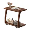 Mesa auxiliar de sofá de madera maciza, mesita de noche móvil, mueble auxiliar para uso doméstico en salas de estar, mesa de centro pequeña para apartamentos, mesa auxiliar, mesa de café pequeña
