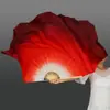 Leque de Dança Wanjiang Seda Performance Dupla Face Vermelho Escuro Gradiente Dança Quadrada Dança Yangko Jiaozhou Leque de Dança Clássica