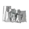 Bolsa de vacío para alimentos aluminizada, bolsa de sellado a prueba de luz para caja ciega de mascarilla de té de boca plana, bolsa autosellante auto-soportante de papel de aluminio sellada por tres lados