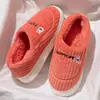 Venta al por mayor de Pantuflas de Algodón para Hombre, Antideslizantes para Interiores, Felpa Gruesa Cálida, para Pareja, Suela Gruesa, Pantuflas de Algodón de Invierno para el Hogar para Mujer