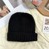 Chapéu de Lã Enorme Chapéu de Lã Preto Feminino Outono e Inverno Chapéu para Frio Cabeça Grande Chapéu de Lã Grosso Chapéu de Tricô Oversized