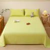 Sábana de color liso individual juego de tres piezas, algodón lavado, ultra suave, adecuada para hogar, casa de huéspedes, dormitorio, Clase A 1.68m m entrega