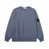 Sudadera de Manga Larga de Color Sólido Piedra con Cuello Redondo Estilo Piedra Cruz Estrella para Hombres y Mujeres, Hecha en Fábrica, Corte Holgado, Sin Capucha