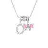 Collar con Letras Dopamina Popular Transfronterizo Set de Tres Piezas con Accesorios de Lazo, Elegante y Versátil Set de Collares con Letras
