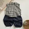 Camisas Ligeras de Verano para Niños 2026 Nuevo Estilo Estilo Bosque Camisas para Niñas Bebés Tops sin Mangas Modernos