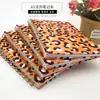 Fábrica A5 cuaderno con estampado de leopardo y flocking tapa dura espiral papelería de oficina bloc de notas diario de estudiante