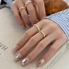 Anillo de apertura de arroz geométrico coreano para mujer, nicho, diseño único, anillo para dedo de comida, acero de titanio, accesorios que no se decoloran, venta al por mayor