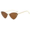 Gafas de Sol Kedun de Gama Alta Sin Marco Triangulares Ojo de Gato con Letra F para Mujer Estilo Europeo y Americano Protección Solar Modernas Casuales