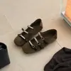 Sapatos de Salto Baixo Únicos 2026 Primavera e Outono Novos Sapatos Únicos Leves Confortáveis Fivela de Metal Sapatos Mary Jane Femininos Bico Quadrado Aumentadores de Altura Sapatos Femininos