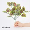 Suministro Directo de Ramilletes Pequeños de 7 Ramas de Plantas Artificiales, Ramos de Hojas Falsas, Vegetación para Decoración de Paredes, Plantas Verdes de Plástico para Decoración de Paredes