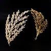 Explosões Europeias e Americanas Faixa de Cabeça de Luxo para Noiva Ouro Diamante Faixa de Cabeça Super Brilhante Acessórios para Cabelo Modificados para o Rosto Acessório de Cabeça para Menina