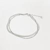 Venta al por mayor de fábrica tobillera transfronteriza europea y americana para hombre y mujer, tobillera de cadena de serpiente plana de doble capa con electrochapado al vacío, tobillera de acero inoxidable en stock