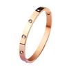 Pulseira de Aço Titânio de Luxo Diamante Completo Moda Versátil Acessório High-End Estilo Europeu e Americano Venda Direta de Fábrica Mais Vendida Transfronteiriça