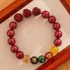 Pulsera de Pixiu de Arena Dorada Púrpura Cinabrio Imitación, Doce Deidades Guardianas del Zodiaco, Estilos para Hombres y Mujeres, Suministro en Vivo