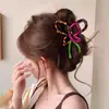 Pinza para el pelo versátil estilo coreano, accesorio para el pelo de color contrastante, nuevo modelo de alta gama 2026, pinza de tiburón de gran volumen para mujer