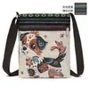 Bolso pequeño bandolera para mujer bolso de lona bolso tejido estilo chino lindo versátil bolso de hombro bolso para teléfono móvil bolso de hombro pequeño Miao