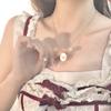 Nuevo collar de mariposa con cuentas de fritillaria de piedra natural de estilo chino para mujer, diseño de nicho ligero y lujoso de verano, exquisito collar de alta calidad.
