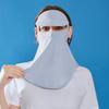 Chal Protector de Cuello con Protección Solar de Verano para Montar al Aire Libre, Protección UV, Cubre Rostro Completo con Soporte para las Orejas, Visera Parasol Transpirable de Seda de Hielo