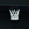 Mini Decorações de Bolo de Dedo Dupla Camada Celebridade da Internet Fofa Princesa Rainha Coroa Vintage de Liga de Zinco com Strass